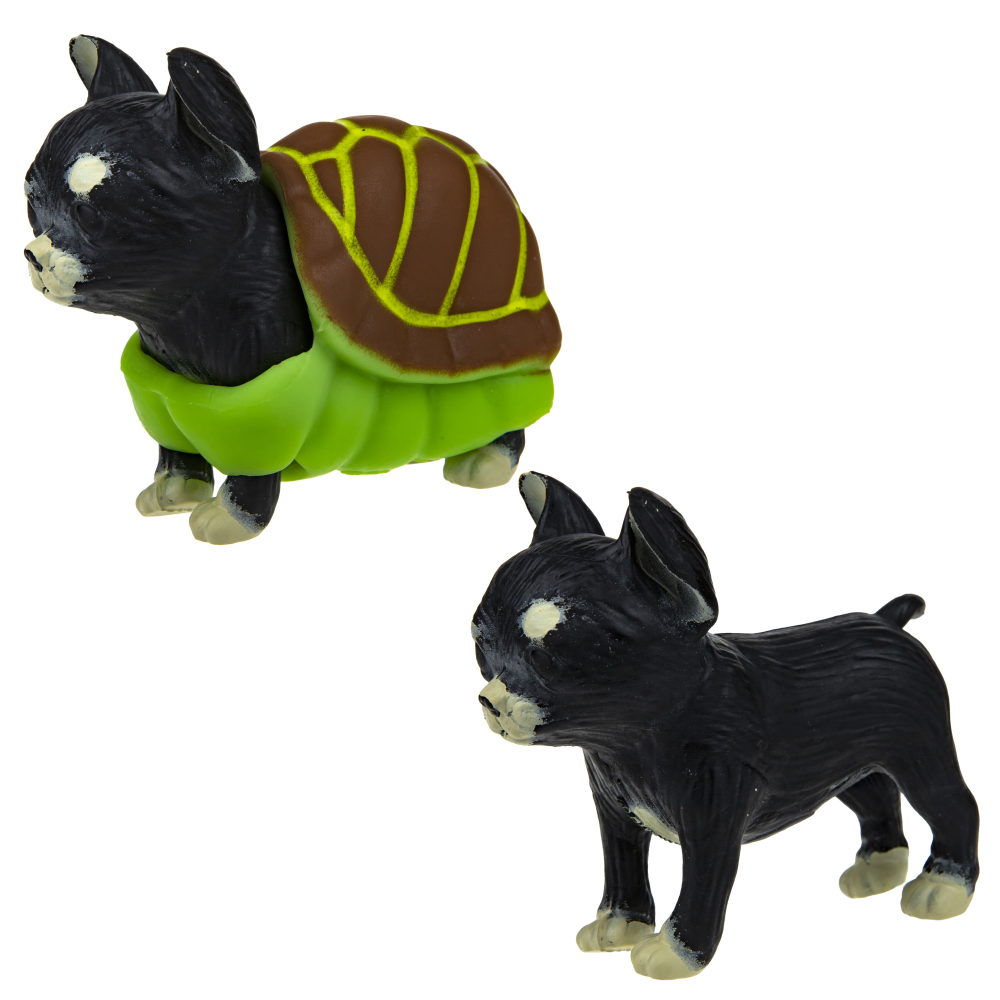 Антистресс игрушка 1TOY Прокачка для собачки серия 2, тянущаяся собачка в костюмчике, тянучка Чихуахуа черепашка