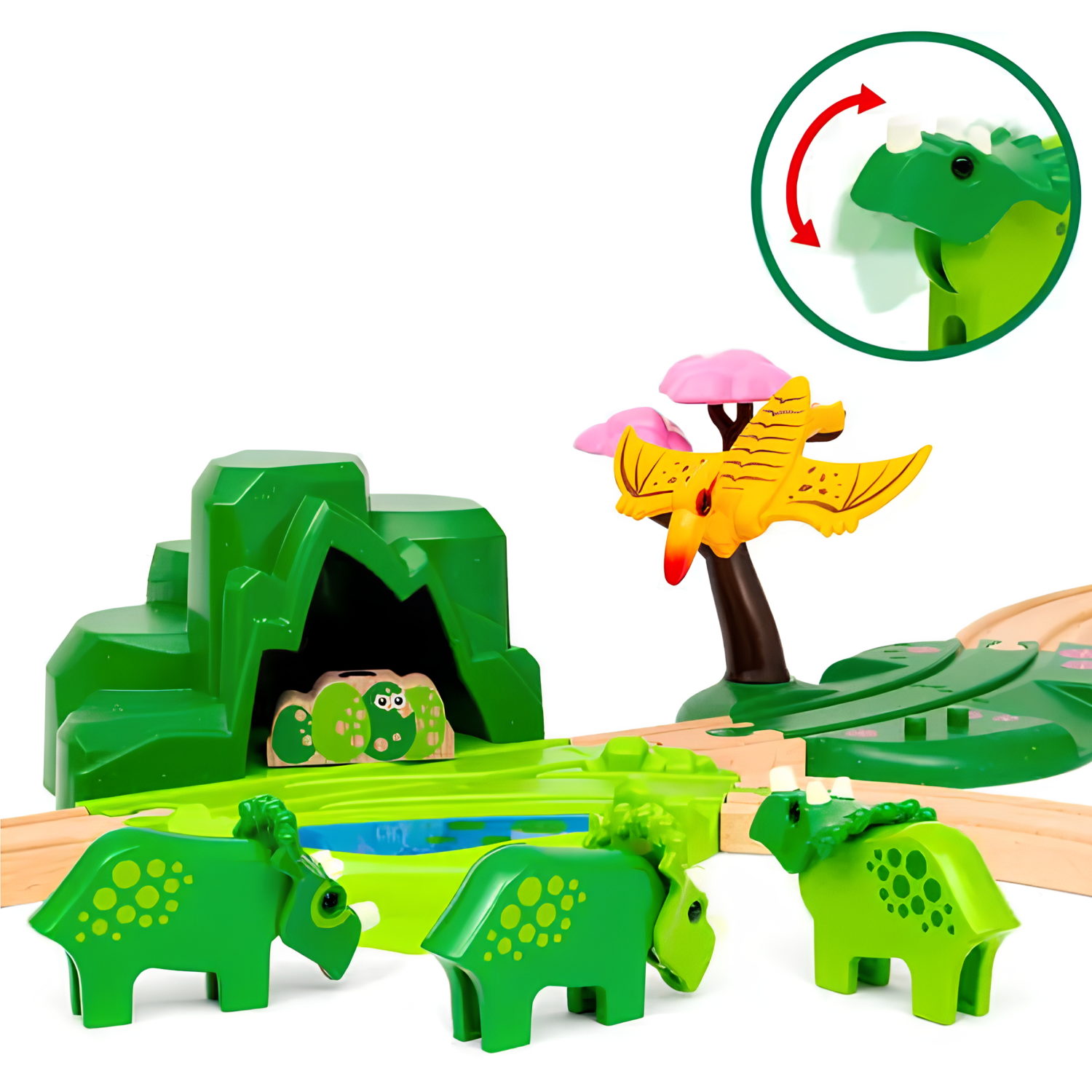 Деревянная железная дорога BRIO Делюкс "Дино", 12 элементов