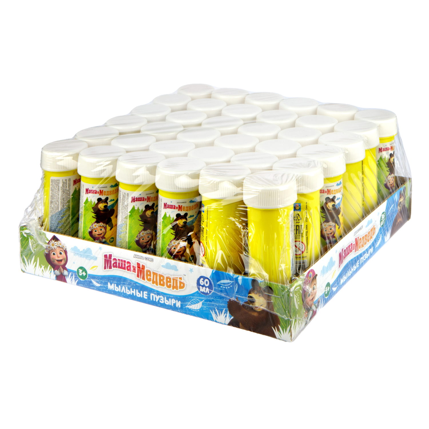 Мыльные пузыри 1TOY Маша и Медведь, 60 мл