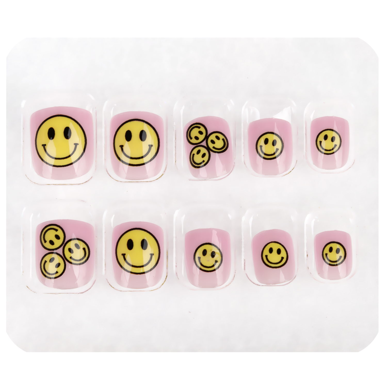 Детские накладные ногти Lukky Нэйл-Арт Emodji на липкой основе, 3-10 лет