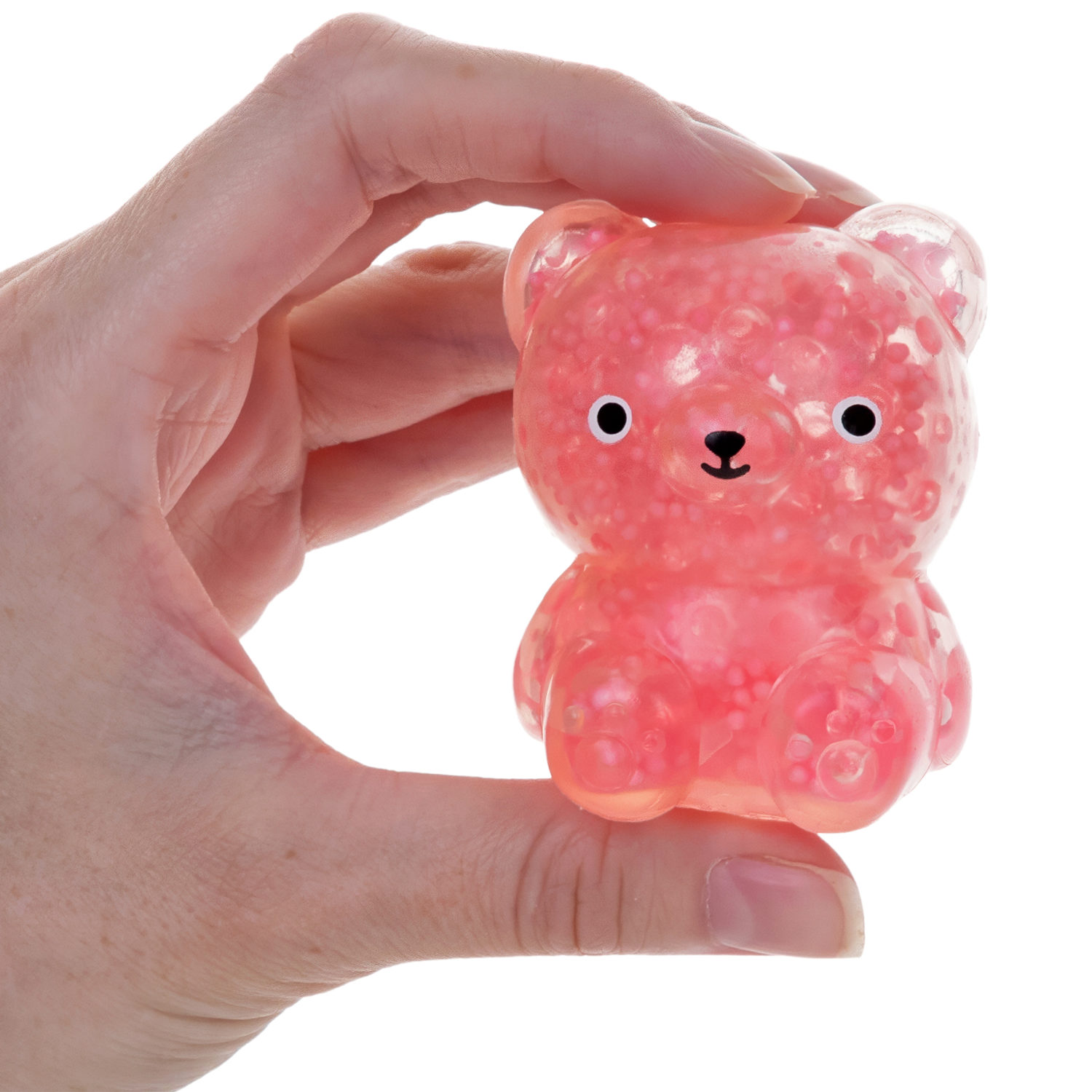 1toy Жмяка, "Медвежонок" с мелкими шариками 6х4,5х5 см, 4 вида в ассортименте