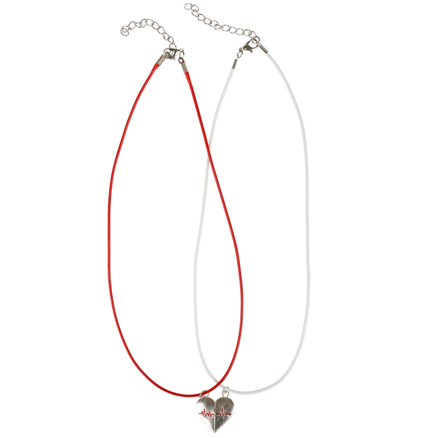 Набор из парных цепей-шнурков Lukky Fashion Сердце пополам на магните