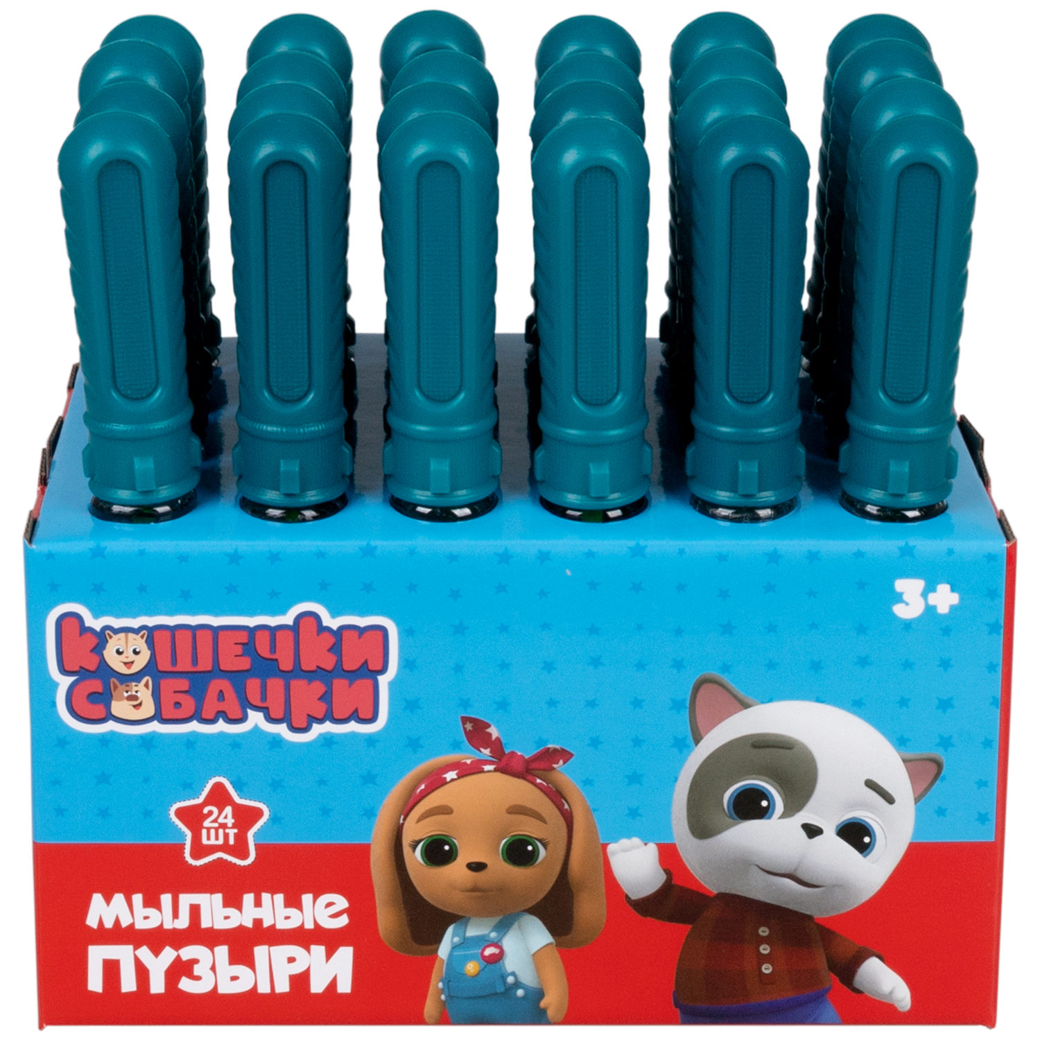 Мыльные пузыри 1TOY Кошечки-собачки, 60 мл 