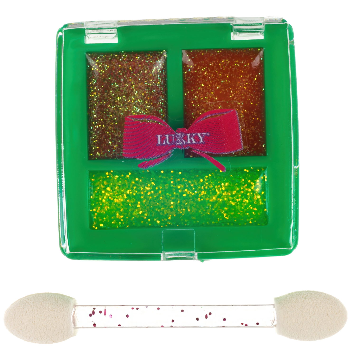 Lukky Бьюти Джем,гель-тени д.век с блёстками,тропический коктейль,2,5 гр,блистер 1