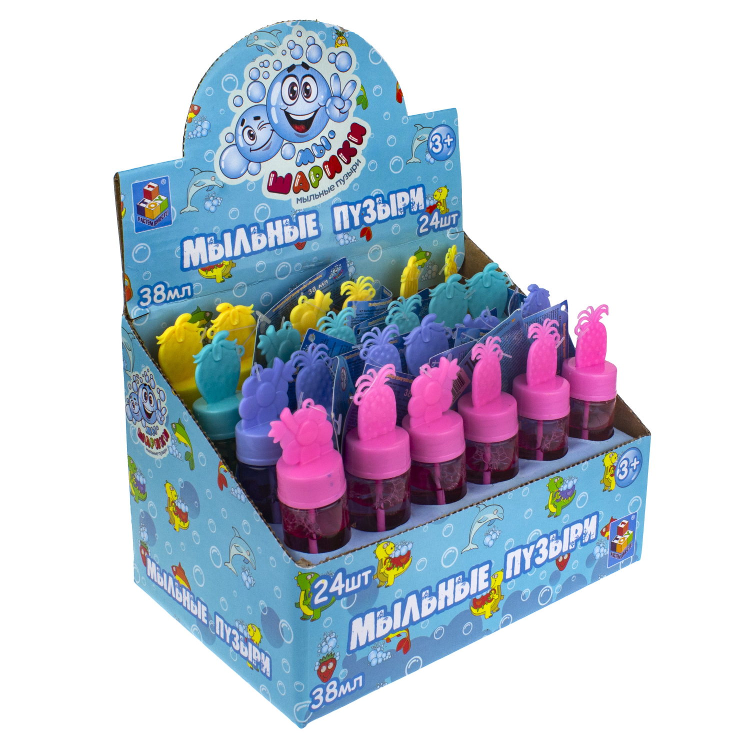 Мыльные пузыри 1TOY Мы-шарики! Фрукты, 38 мл