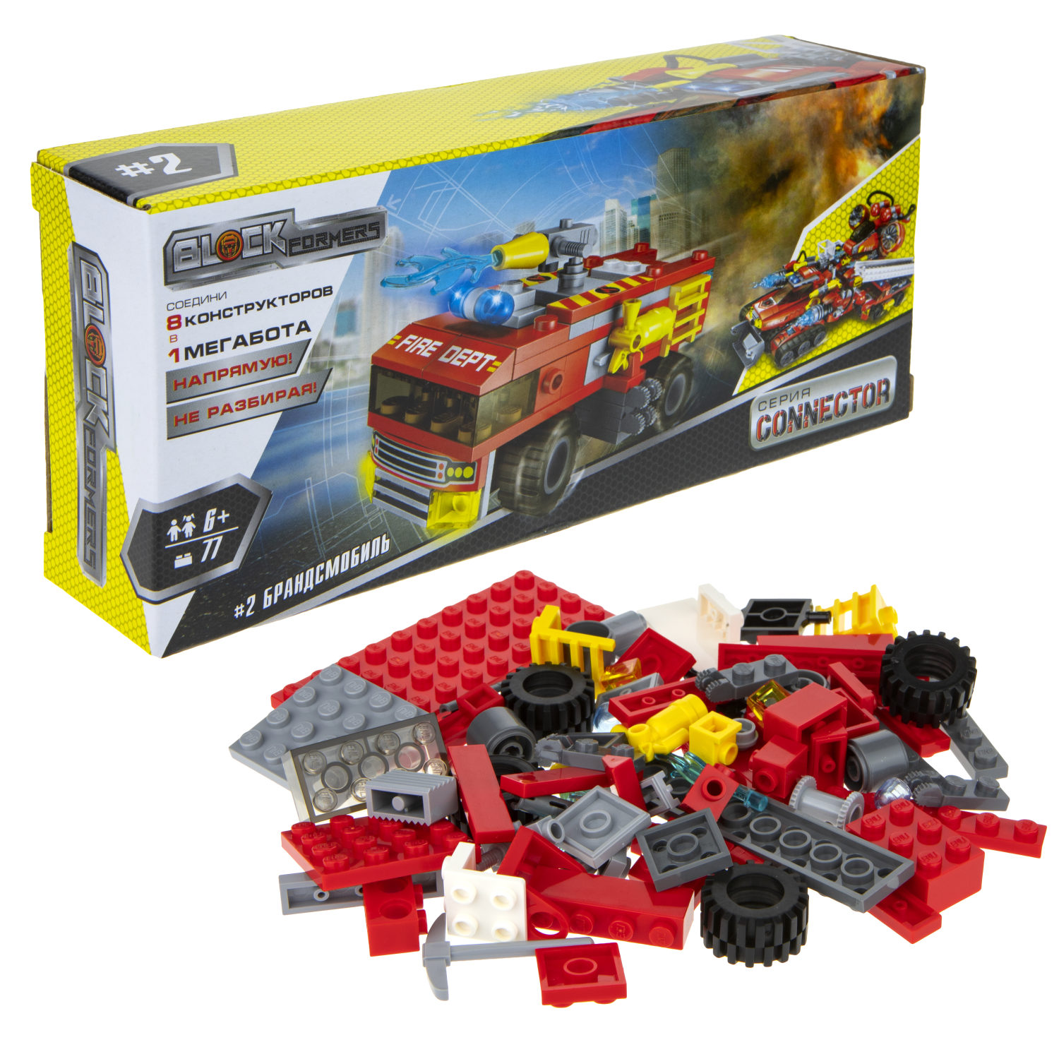 Конструктор  Трансформер BLOCKFORMERS конструктор "Трансфайертрак" Cерия CONNECTOR, 8 видов на выбор
