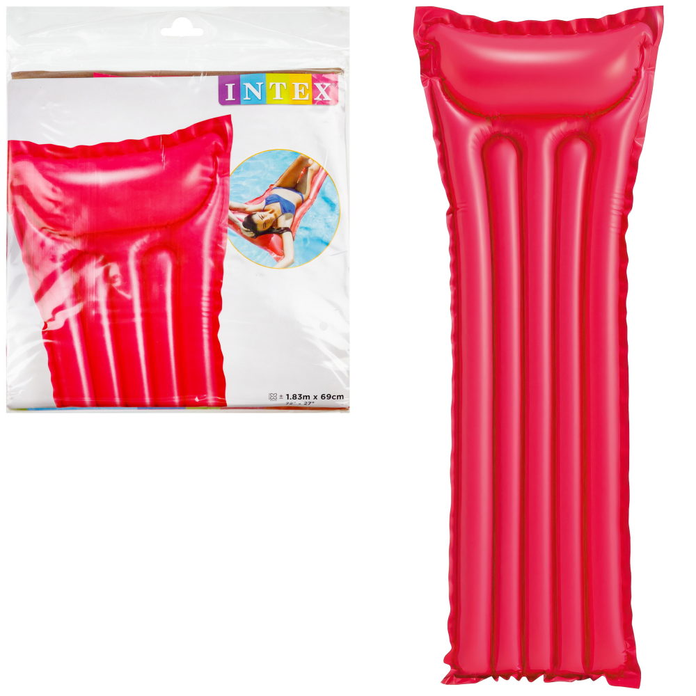 Надувной матрас для плавания Intex 183 х 69 см, розовый