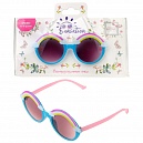 Lukky Fashion Солнцезащитные очки д.детей "Радуга-Дуга",оправа круглая голубая, карта,пакет