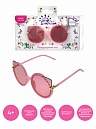 Очки солнцезащитные детские Lukky Fashion "Кошачий взгляд" со стразами, розовый