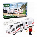 Brio пассажир.поезд,движ.вперед-назад с USB подзарядкой,3 эл., кор.27х15х5 см