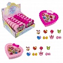 1TOY наб.украш."Sweet heart Bijou" в шкатулке 8 колец леденцы, 13*11,5см, 12 шт. в д/б.27*25*12,5см