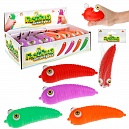 1toy Пучеглаз-антистресс "Слизень" 4,6х4х15 см, 4 вида, 12 шт. в д/б