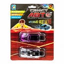 1Toy Свист-авто машинки металлик+розовая 8 см * 2 шт., ассорт.