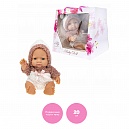 1toy PREMIUM Пупс в теплом коричневом комбинезоне 20 см, премиум кор.с ручками
