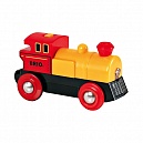 BRIO Паровоз эл., движение вперед-назад,свет,9х4х5см