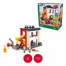 BRIO игр.наб."Пожарное отделение",2 эт.,свет,звук,12 предм.,35х20х39см,кор.