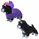 1toy Прокачка для собачки, тянущиеся собачки в костюмчиках серия 2, шнауцер бегемотик 10см, пакет с окном, 14 шт в д/б