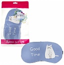 LUKKY FASHION маска для сна котик GOOD TIME, 24,6х14,6, пакет