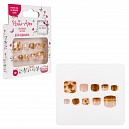 Lukky Нэйл-Арт наб. Pedicure style #8,Golden Stars,10 наклад.ногтей на клеевой основе,10+,кор.