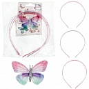 Lukky Fashion набор из 4 аксессуара для волос: 3 ободка с блестками, заколка с бабочкой из шифона