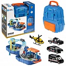 1toy Транспаркинг парковка-рюкзак "Полиция", 28*11*30 см