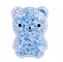 1toy Жмяка, синий "Медвежонок" с мелкими шариками 6х4,5х5 см