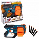 Т24240, 1toy Funmax "M24" бластер механический, 2 барабана на 6 выстрелов, в комплекте 12 EVA снарядов