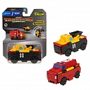 Т18286, Машинка игрушка для мальчика 2в1 Transcar Double 1toy: пожарная – погрузчик