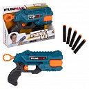 Т24234, 1toy Funmax "M11" бластер механический, 7 стволов, в комплекте 8 EVA снарядов