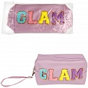 Lukky Косметичка с вышивкой плюшевыми буквами, Glam Style, 18*10*8см,пакет,бирка