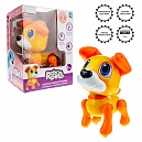 1TOY RoboPets интерактивная игрушка робо-щенок Ретривер золотистый, свет, звук эффекты, 3 игр режима, 3* ААА бат (не входят), коробка с окном 23*17*13