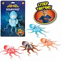 1TOY LEGS FLEX осьминог с тянущимися конечностями, 4 цв.в асс., блистер в пакете