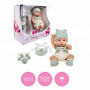 1toy PREMIUM Пупс в голуб.одежде 30 см, с 2мя предметами одежды, премиум кор.